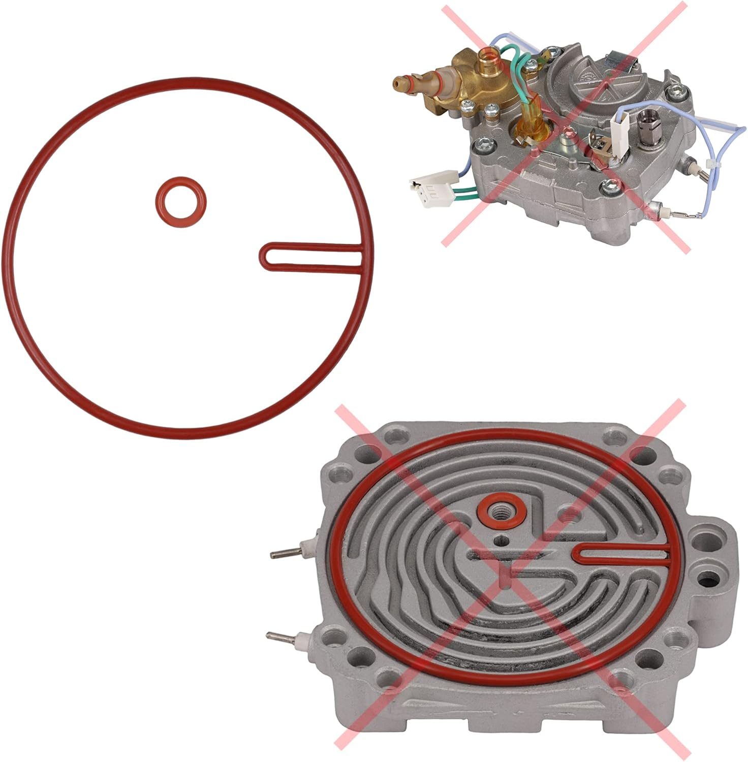 SW K Maintenance Kit Seal for Saeco Thermoblock Tankless Water Heaters for Gaggia Miele CVA Siemens Bosch Royal Conforta Solis Turmix Nespresso Set/4 image number 1