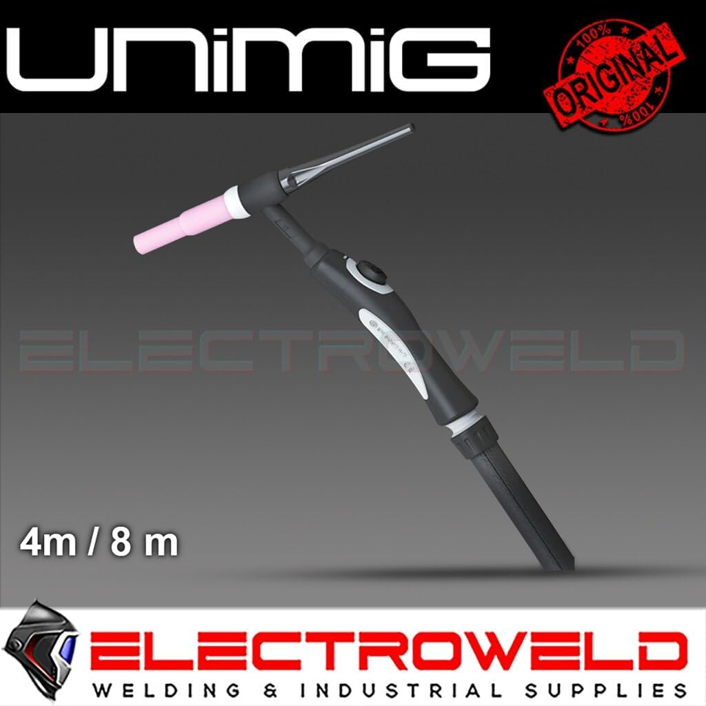 Unimig Welding SR17 TIG Torch 4M 8M Air Cooled 35/50 ACDC Gun SR-17-4MCP50-1 (8M) image number 3