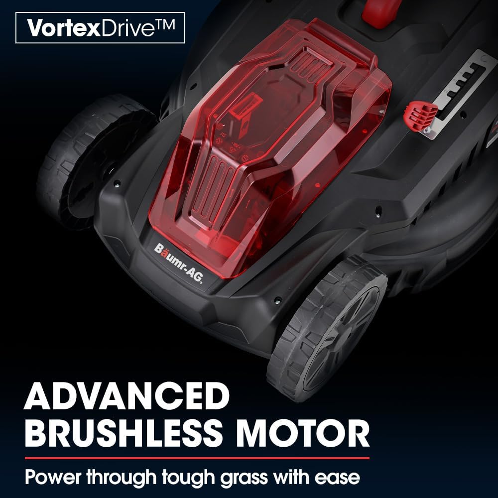 Baumr-Ag 520CX 40V SYNC 17" Cordless Lawn Mower Kit, Fast Charger, 2 X 4Ah Battery, 5 Cutting Heights, Adjustable Ergonomic Handle, Mulching Option image number 3
