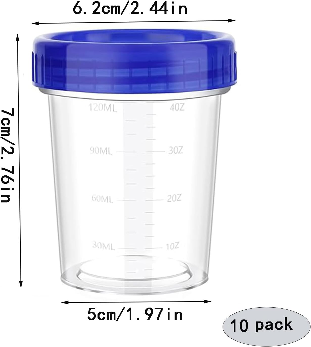 Tjhypenete 10PCS Small Containers with Lids, 4 Oz Reusable Salad Dressing Container, Sauce Storage Container, Leakproof Condiment Containers, Stackable Plastic Dip Sauce Cups for Snack Drink Ketchup image number 1