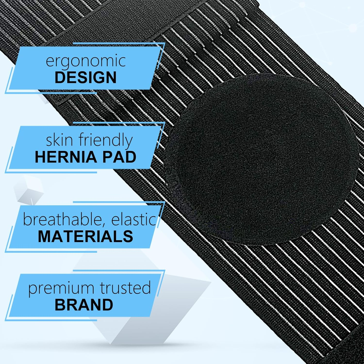 LAFUYSO Umbilical Hernia Belt for Women and Men - Abdominal Support Binder with Compression Pad - Navel Ventral Epigastric Incisional and Belly Button Hernias Surgery Prevention Aid (L-XXL) image number 3