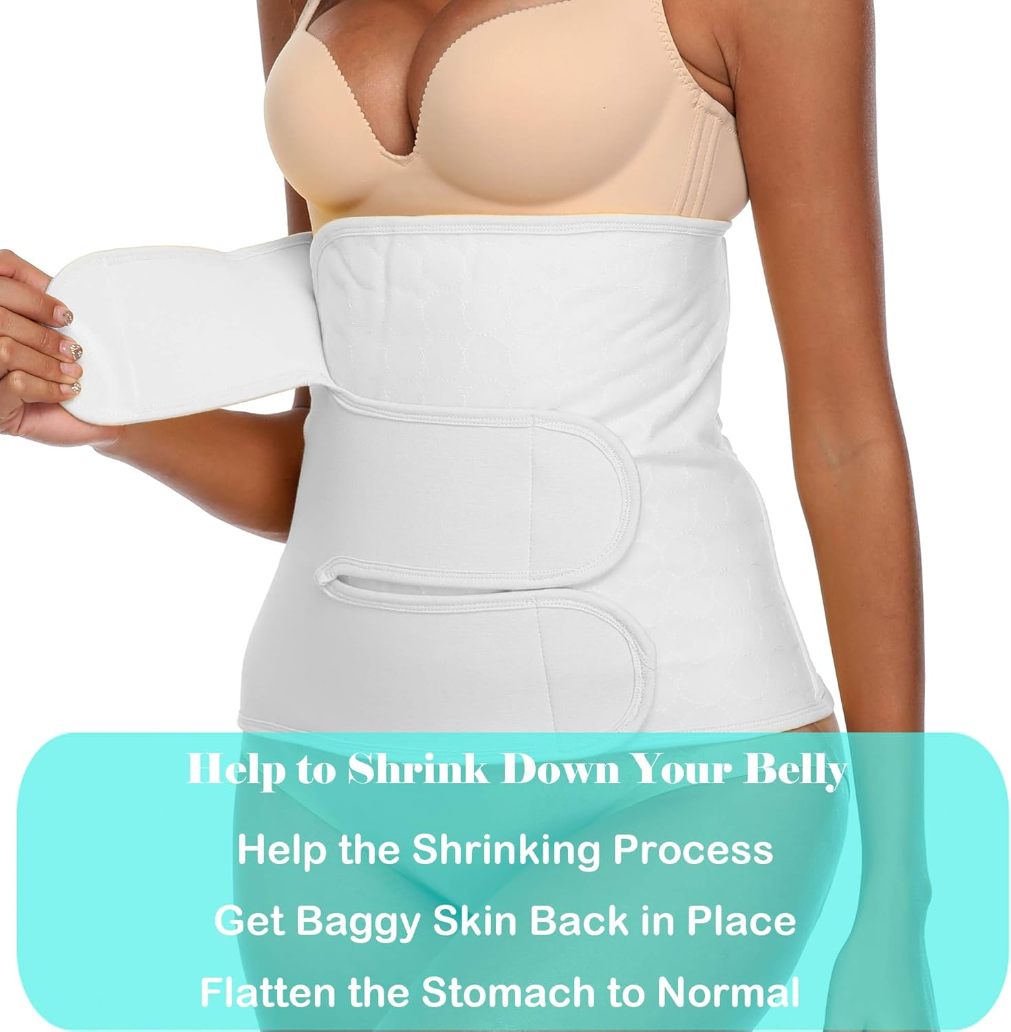 Post Belly Band Postpartum Recovery Belt Girdle Belly Binder, Cotton image number 6