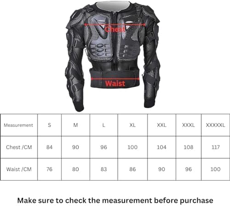 TDR Adult Motorcycle Full Body Armor Jacket Motocross Dirt Bike Chest Back Shoulder Elbow Protection Gear Ventilation Black Protective Equipment image number 4