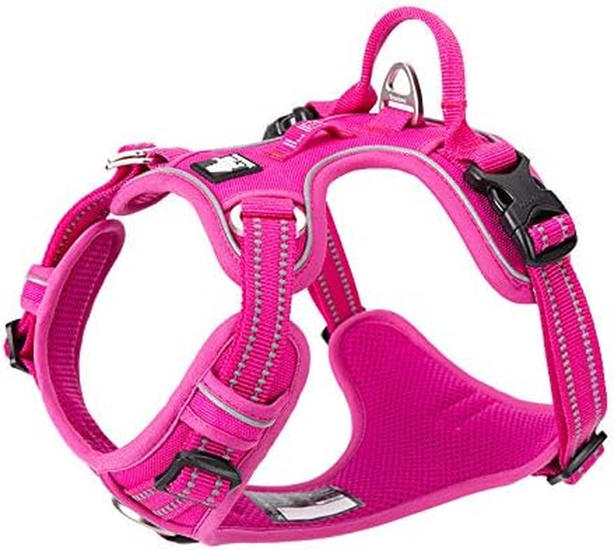 WINHYEPET True Love No-Pull Dog Harness Extra Reflective Pet Harness for Small Medium Dogs Adjustable for Walking Padded Soft Mesh Vest Easy Control TLH56512