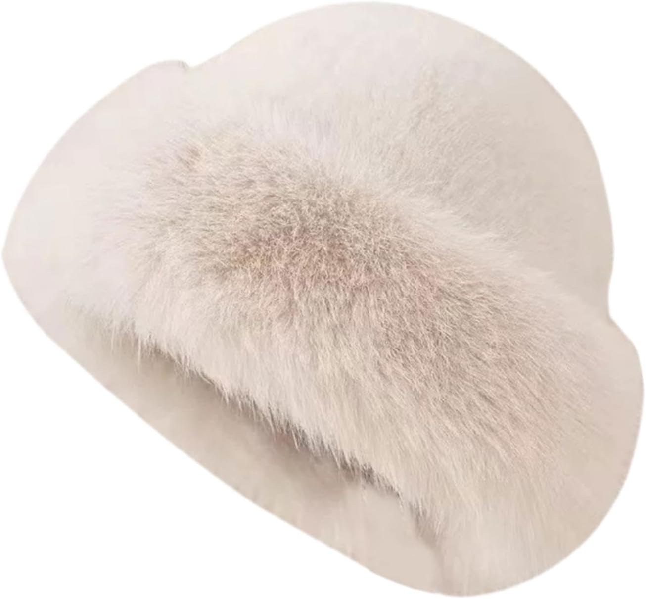 Kowaku Winter Faux Fur Hat Women Trendy Cossack Russian Hat for Camping Outdoor - Bean Paste Color image number 4