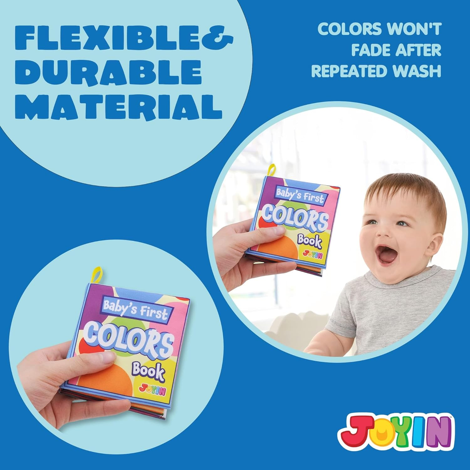 JOYIN 12 Packs My First Soft Bath Books, Nontoxic Fabric Soft Baby Cloth Books,Early Education Toys, Waterproof Baby Books for Toddler, Infants Perfect Shower Toys,Kids Bath Toys Best Gift image number 4