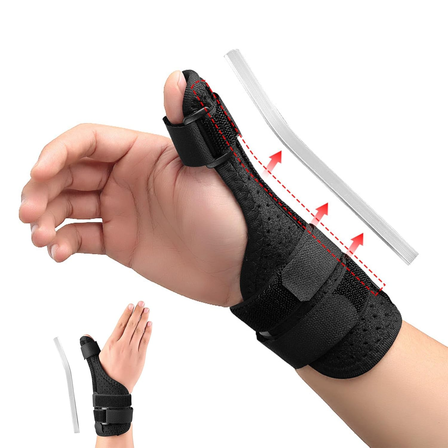 Thumb Brace, Wrist Splint Stabilizer for Arthritis, Carpal Tunnel Thumb Spica Support Strap to Assist in Thumb Rehabilitation,Tendonitis, Sprains, Wrist Brace Fits Both Hands Unisex image number 1