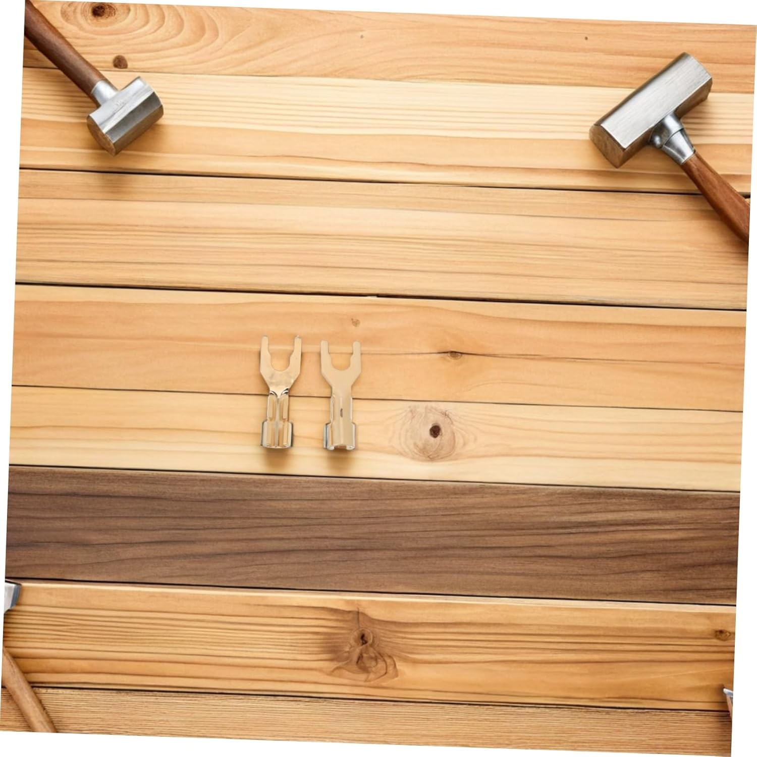 WHAMVOX 2Pcs Plated Speaker Spade Connectors for Hifi Audio Amplifiers Y Type Wire Terminals for Home Theater and Recording Studio image number 5