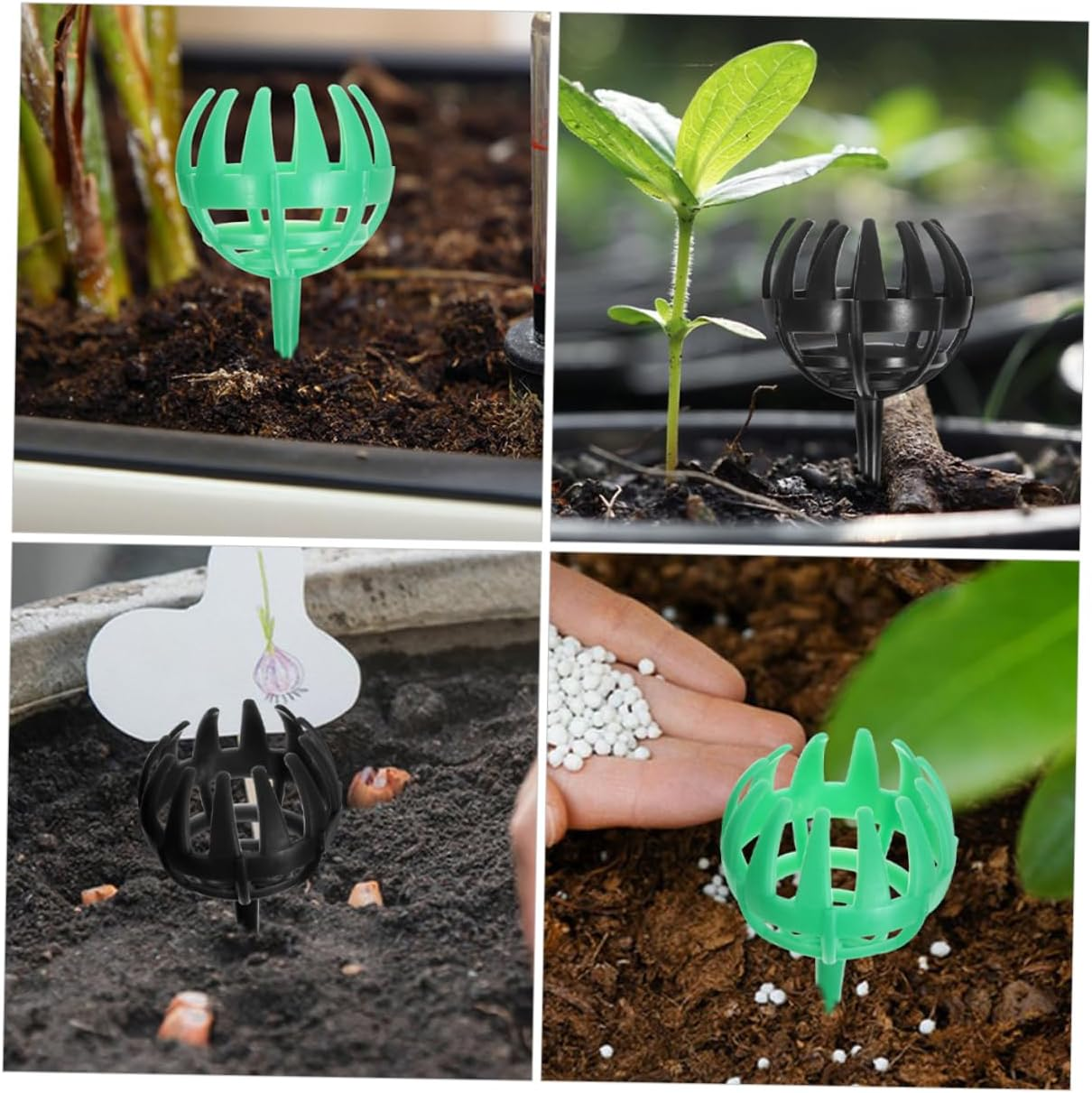 SEWOART 10Pcs Bonsai Fertiliser Basket Lids Slow Release Fertiliser Baskets for Plants Plastic Fertilizer Holder Garden Supply