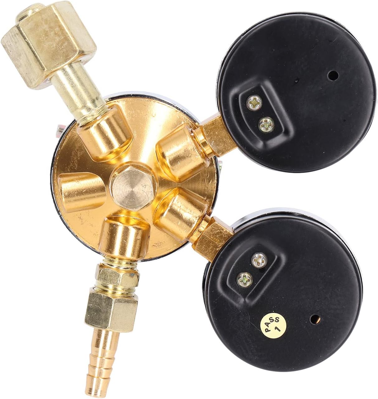 Two Way Type Nitrogen Regulator Gauge Kit with Pressure Reducing Valve, Brass Inlet Outlet Connection Gauges, Nitrogen Pressure Regulator, Brass Inlet Outlet Meter Reducer image number 4