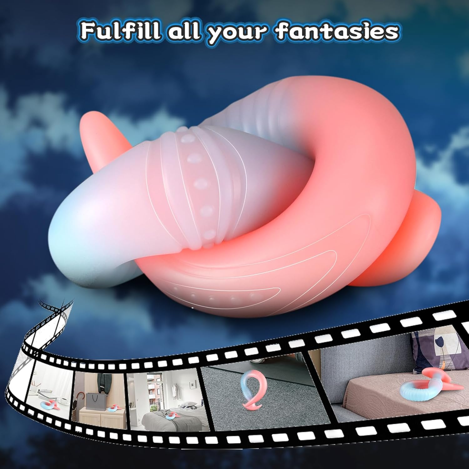 22.8IN Extra Large Silicone EEL Toy Extra Long Butt Plug Dildo for Deep Pleasure Soft and Flexible Plug for Prostate Massage and G-Spot Stimulation for Both Men and Women