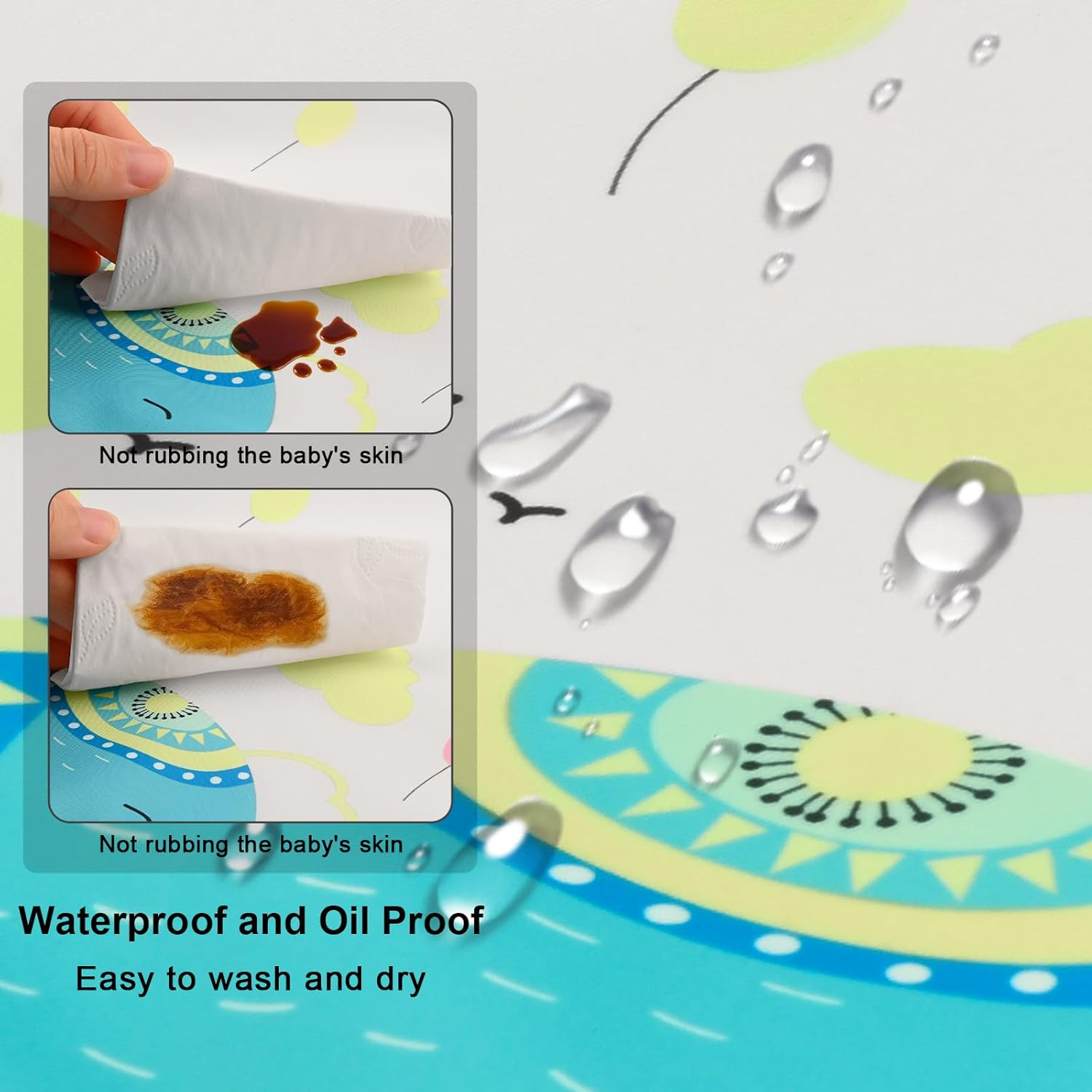 Vancle Baby Bibs with Sleeves, Waterproof Long Sleeve Bib Unisex Feeding Bibs Apron for Infant Toddler image number 4