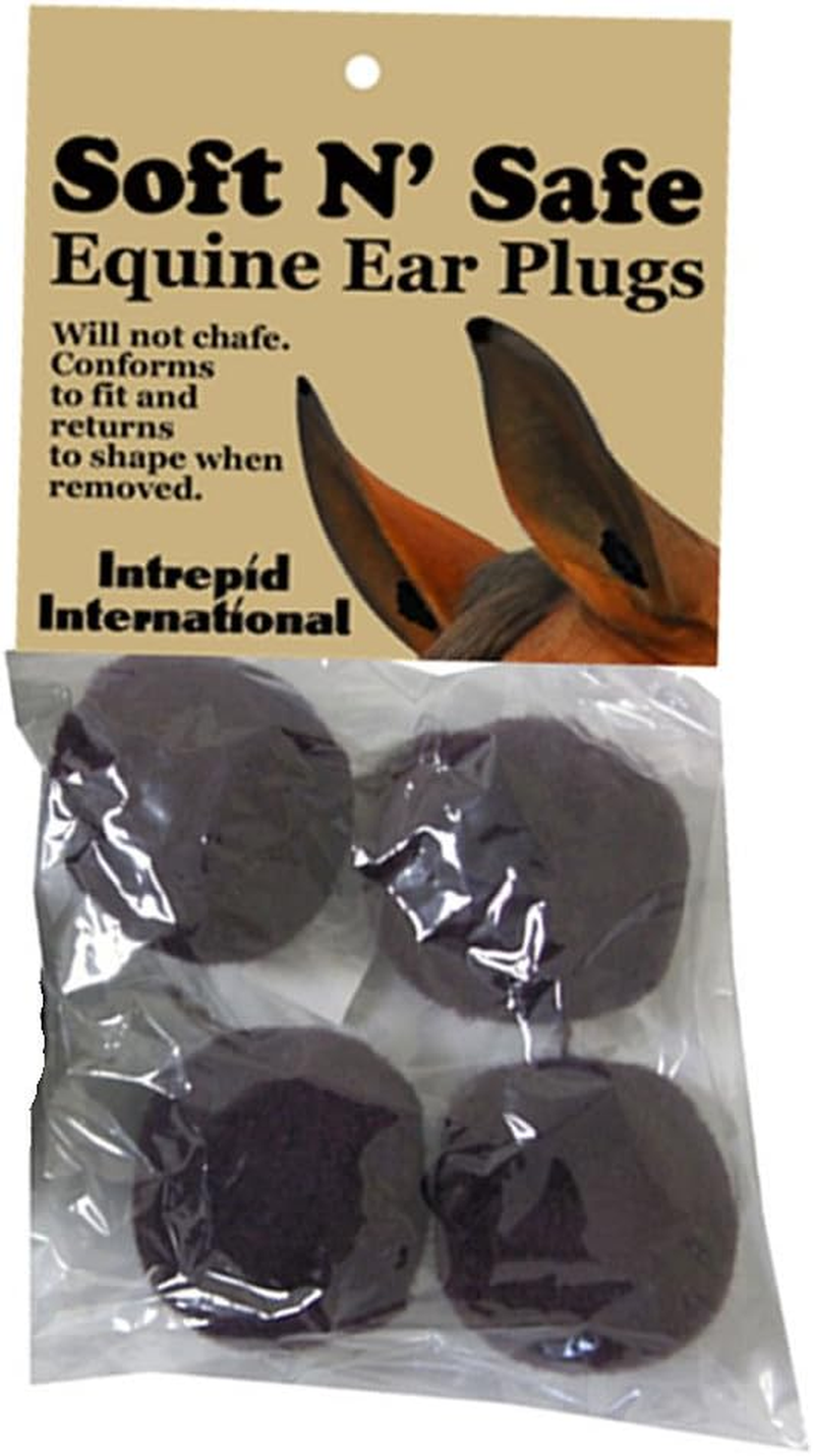 Intrepid International Soft N Safe Equine Ear Plugs Black