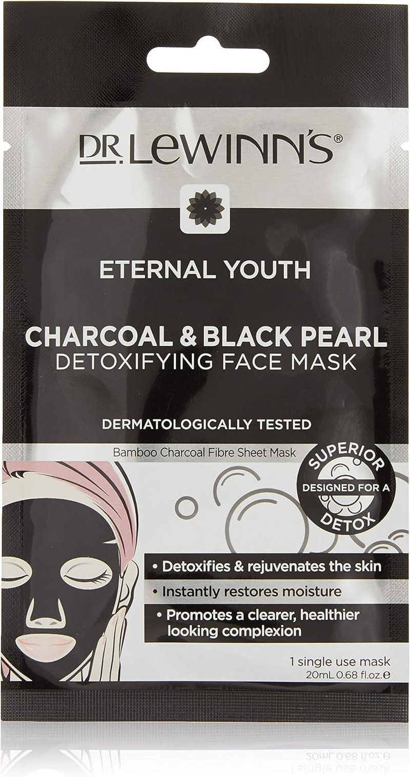 Dr Lewinns Charcoal and Black Pearl Detoxifying Face Mask 20 Ml