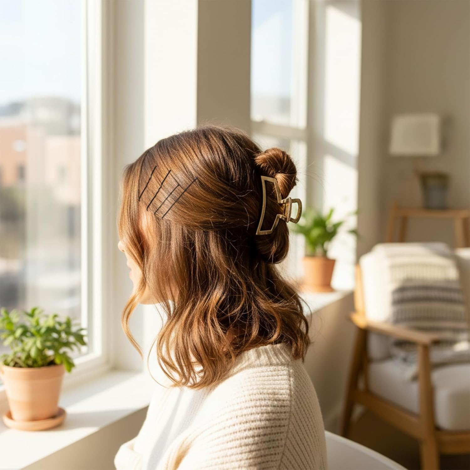 Bliceon Pack of 700 Small Bobby Pins Set, U-Shaped Hair Clips, Transparent Hair Elastic, Small Bobby Pins for Women and Girls with Storage Box (Black) image number 4