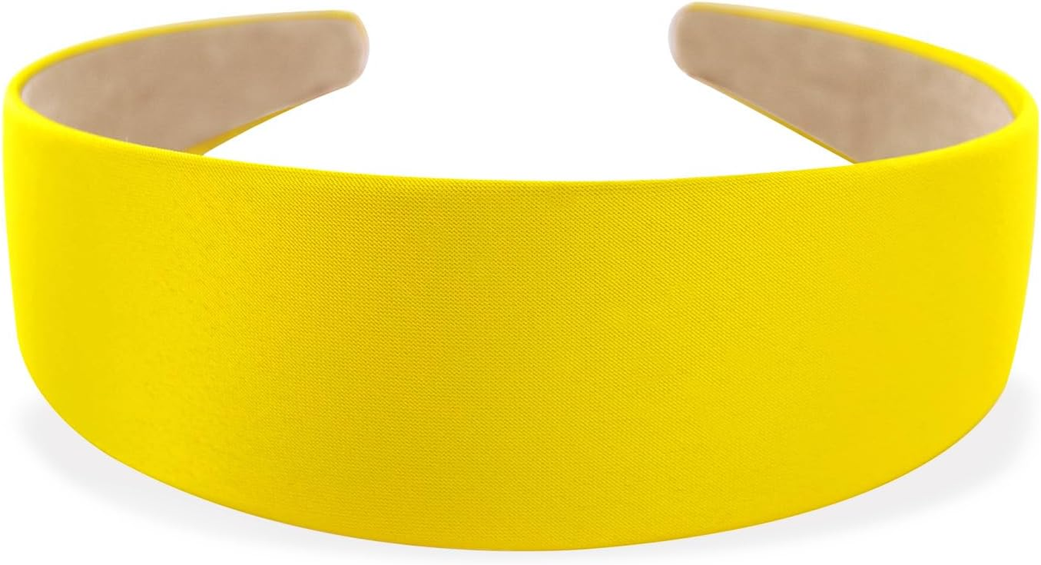 Axy HRK1 Wide Satin Covered Hair Band Vintage Classic Look Hair Band Headband (Earth Orange) - Beige image number 6