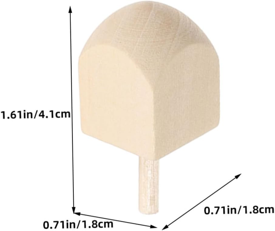 GARVALON 20Pcs Traditional Wooden Dreidels for Hanukkah Unpainted Solid Wood Spinning Tops DIY Craft Supplies for Holiday Decor and Cultural Education image number 3