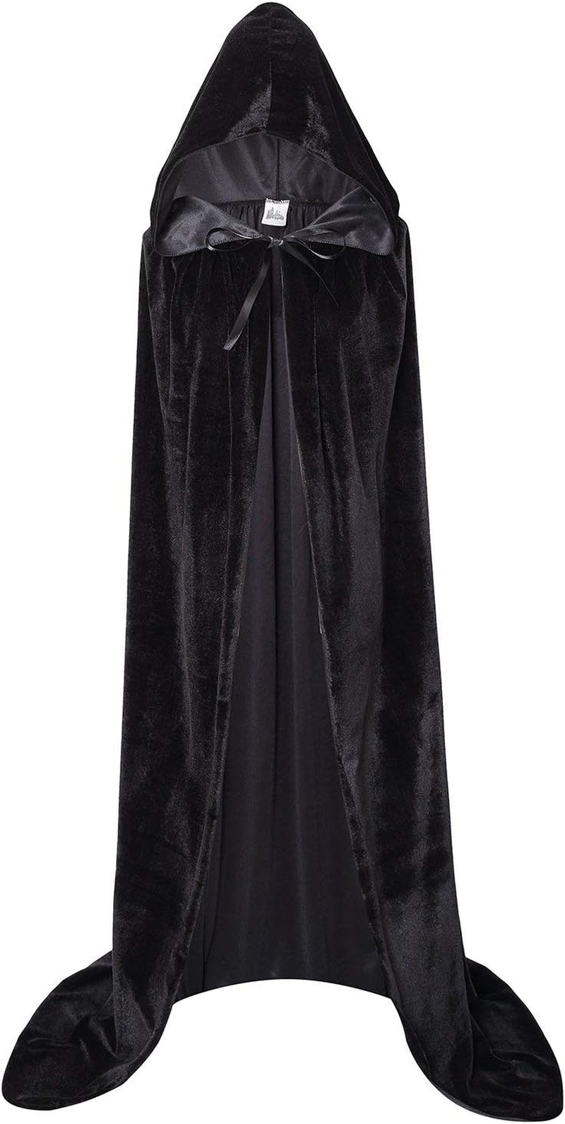 Unisex Hooded Cloak Long Velvet Cape for Halloween Christmas Cosplay Costume