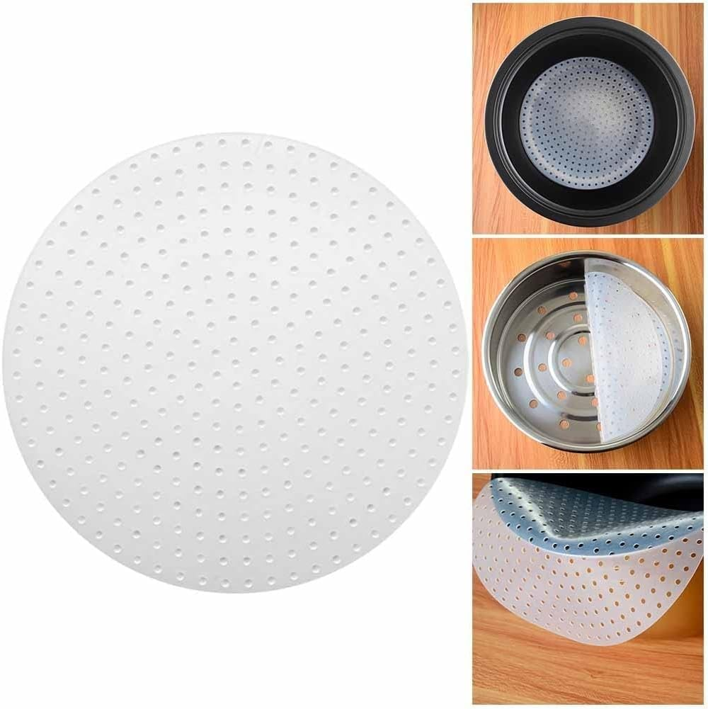 Reusable Silicone Rice Cooker Pad,Fireproof Thickened Silicone Rice Mat for Rice Cooker Non-Stick round Steamer (26Cm) image number 6
