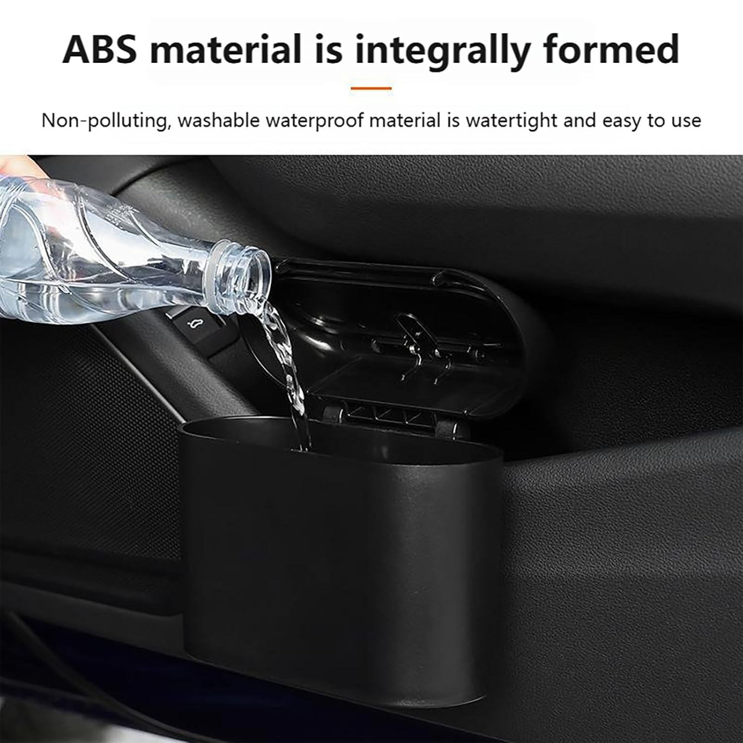 YAKESD 2PACK Car Garbage Can with Lid - Hanging Trash Can for Car, Convenient Mini Vehicle Bin with 10 Roller Bags and 4 Headrest Hooks - Dustbin Garbage Organizer for Home Office Use image number 2