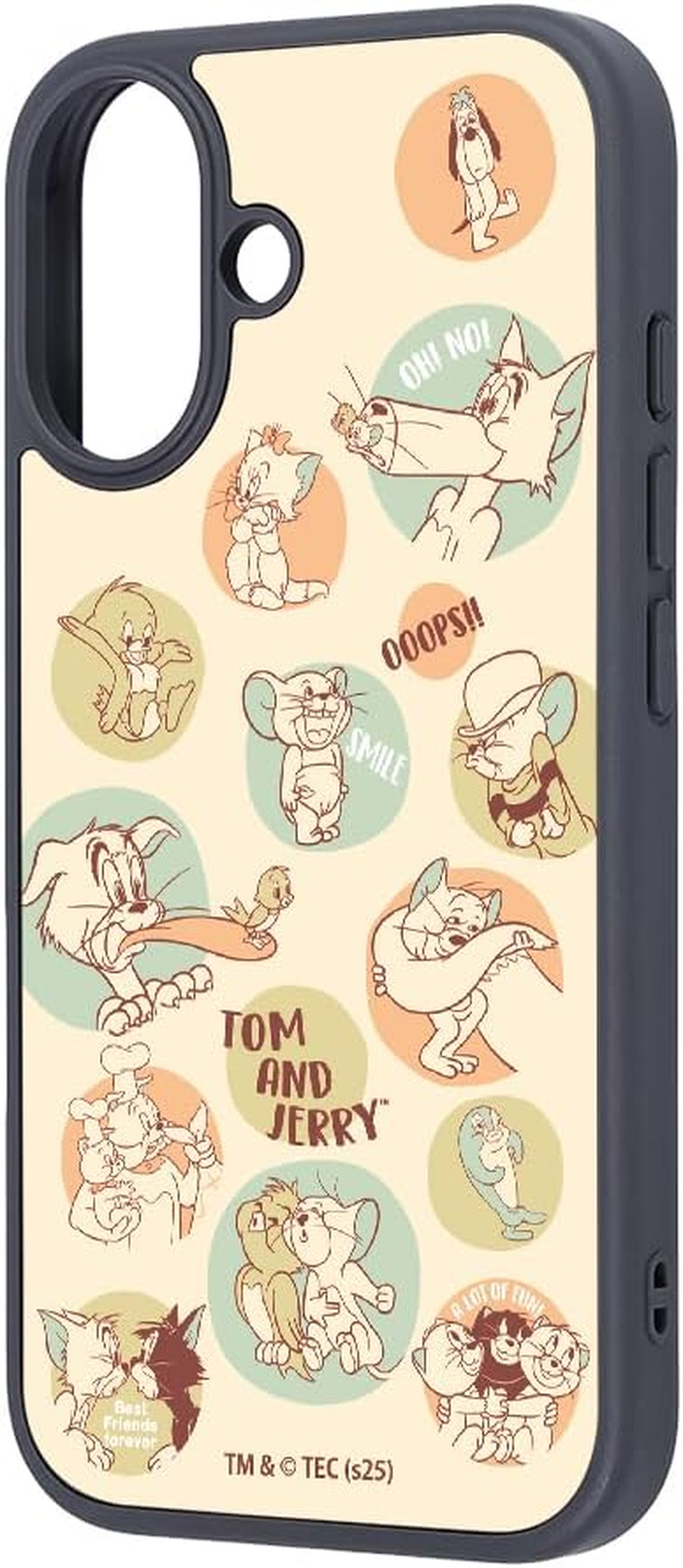 Ingram Iphone 17 Case, Tom and Jerry Tom Jelly [Officially Licensed Product] Shockproof Shock Absorption Bumper Hybrid Case Easy Grip Cute Character Tom Jerry and Friends image number 2
