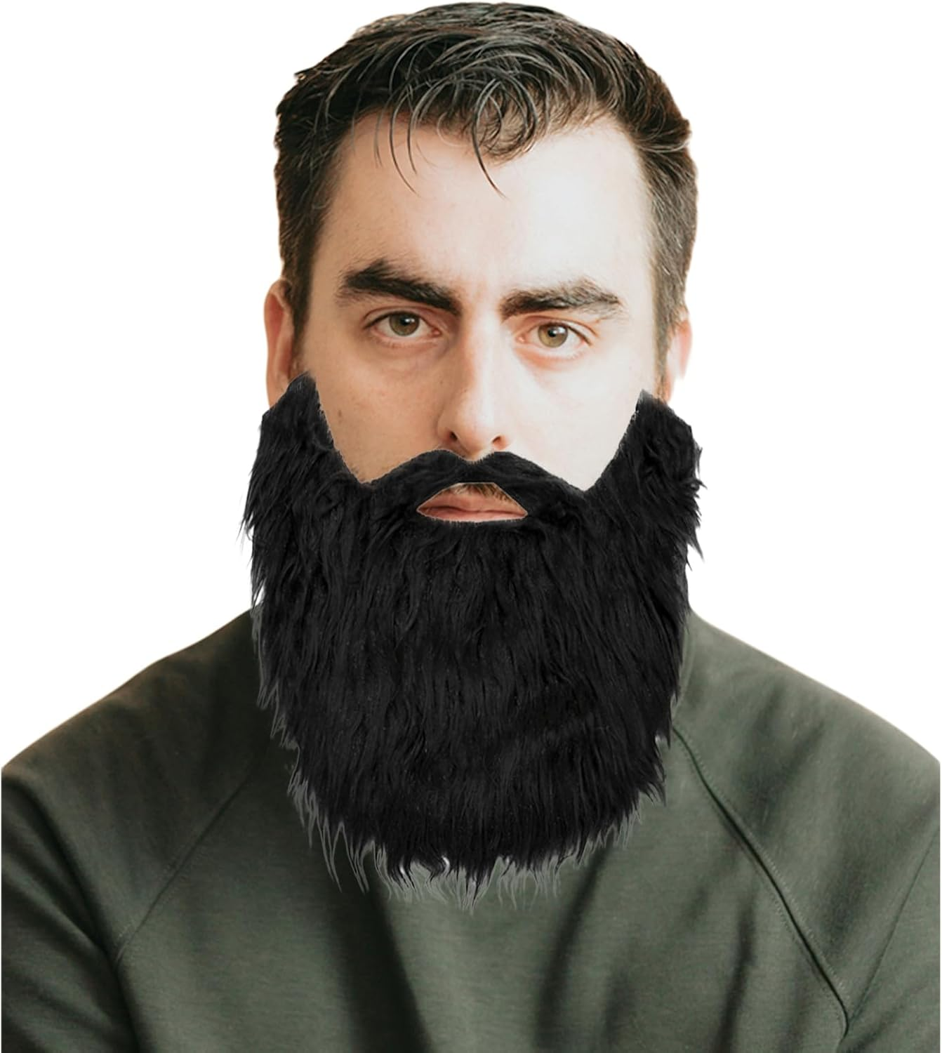 Lopsity Fake Beard Costume Men'S Beard with Adjustable Band Cosplay Halloween Fake Beard Facial Hair for Costume Party (3COLOR) image number 6