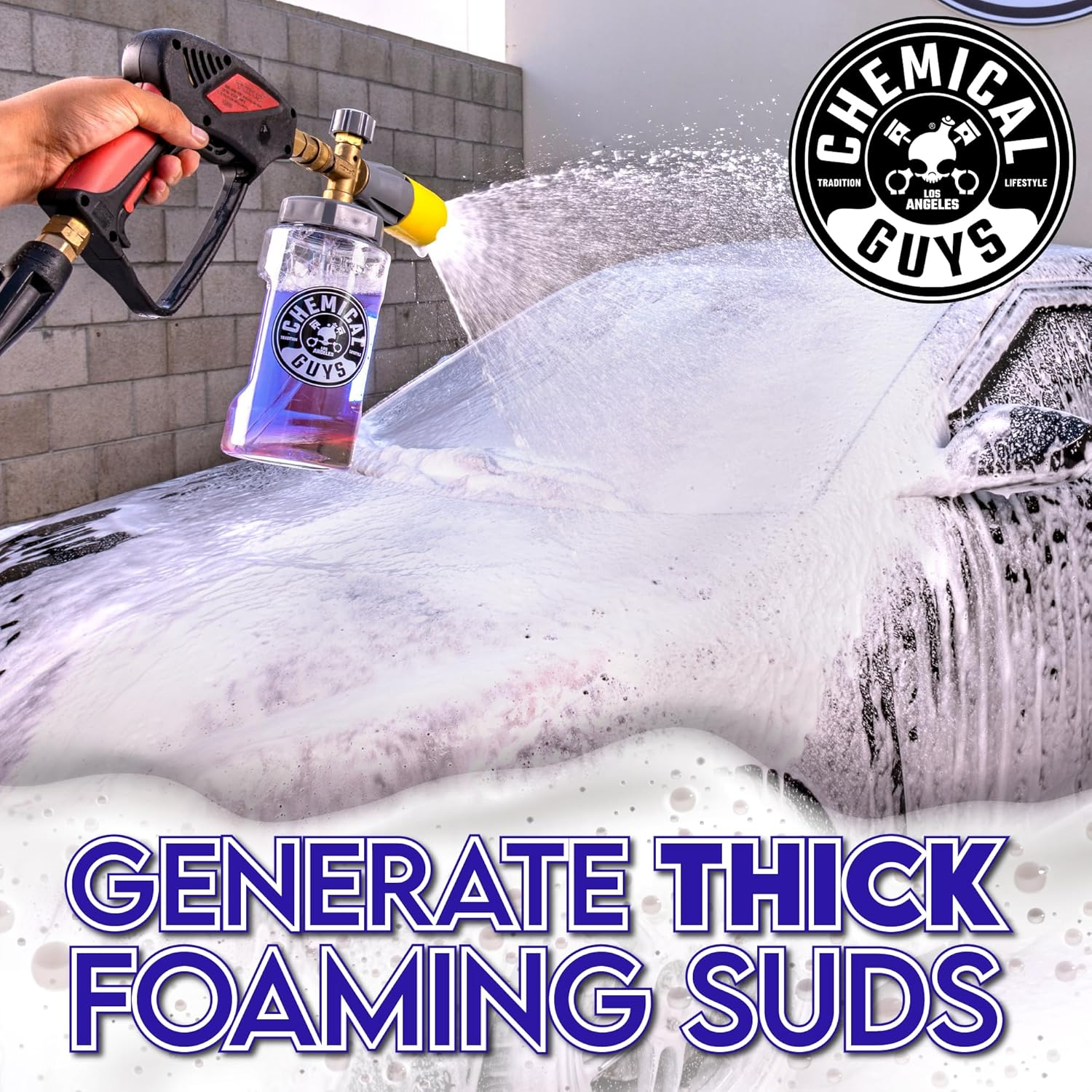 Chemical Guys Extreme Bodywash & Wax Foaming Car Wash Soap &ndash; Safe for Cars, Trucks, Motorcycles & Rvs &ndash; Works with Foam Cannons, Foam Guns or Bucket Washes &ndash; 946 Ml, Grape Scent image number 5