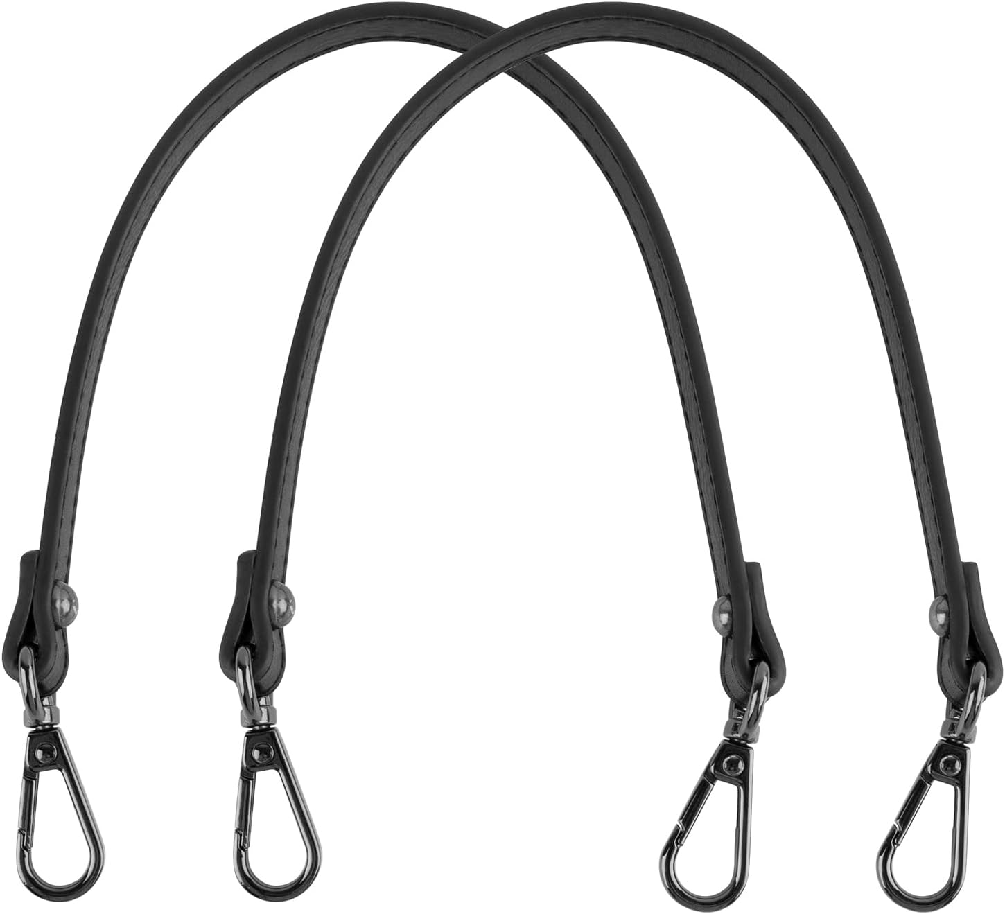 AUEAR, 2 Pack Leather Purse Strap Replacement Handbag Shoulder Bag Black with Gun Black Lock MC16752_GROUP1