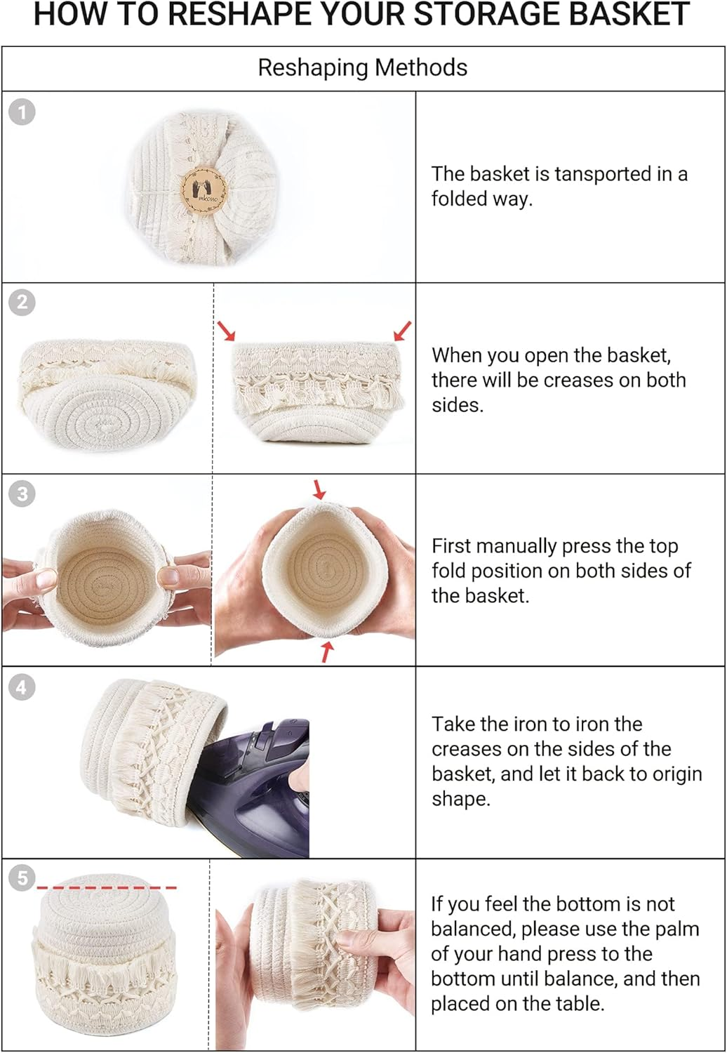 PAOFUFUI 2 Pcs Macrame Makeup Brush Holder Organizer Comb Brushes Mini Storage Basket, Boho Decor Baskets for Pen Pencil Box Container (2 Beige) image number 4