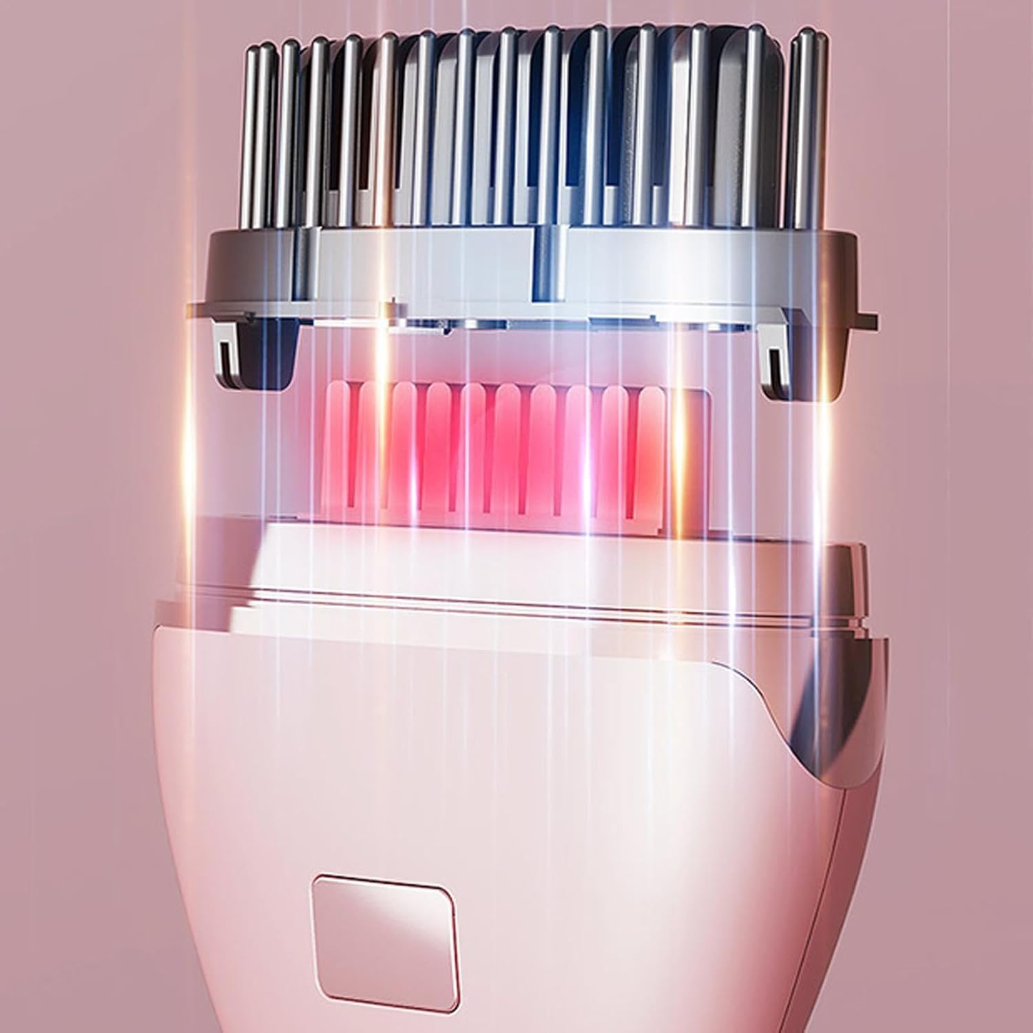 Straightening Hair Comb - Hot Brush Straightener with 3 Adjustable Heat Settings, Double Burn Protection Design Hair Comb | Portable Convenient Detangler Tool for Home and Travel Hair Care Solutions image number 6