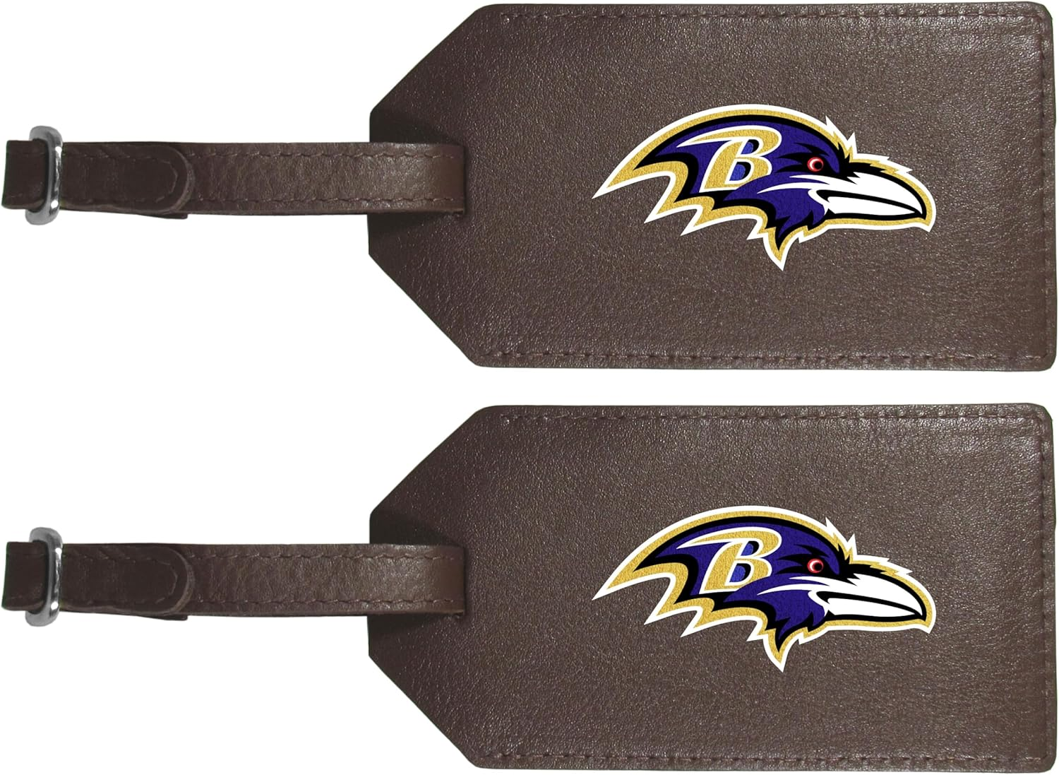 Siskiyou Baltimore Ravens Leather Luggage Strap, 2Pk, One Size, Team Colors image number 3