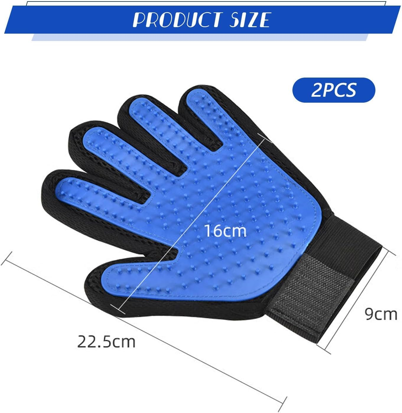 Magisel Cat Glove, 1 Pair Cat Gloves, Cat Brush Glove, Wash Glove for Cats, Cat Gloves Grooming Made of Silicone, Fur Glove for Cats, Grooming Glove for Pets image number 2