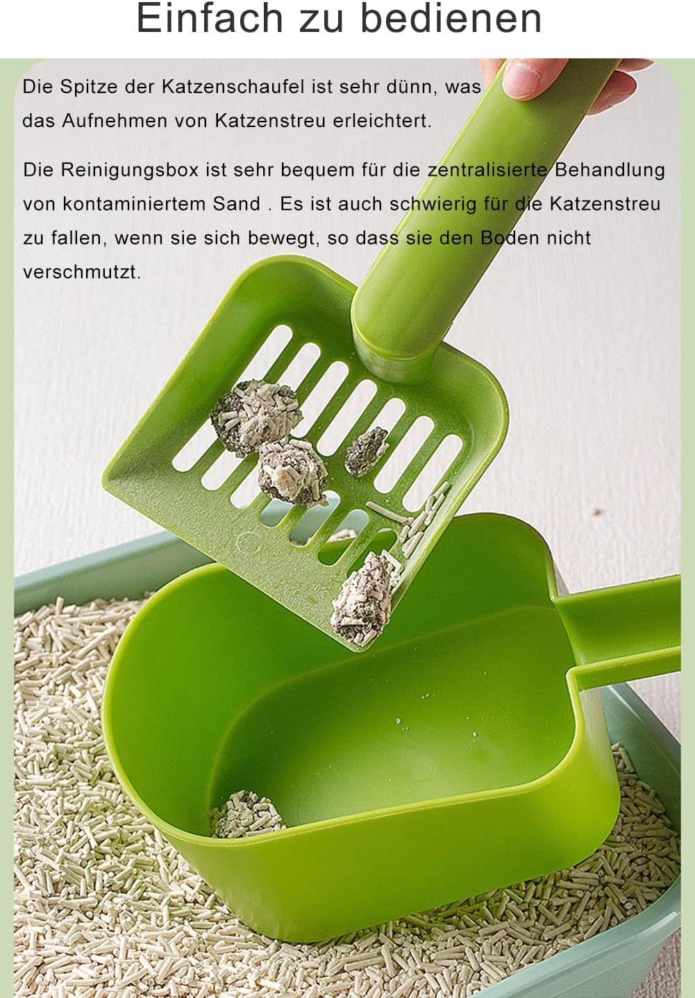 Cat Litter Spoon Cat Sweeping Spoon Durable Cat Litter Scoop for Cleaning Cat Sand Toilets Cleaning Tools for Pet Cats Kitten Pet Accessories Large 8 X 11.5 X 28 Cm (Blue) image number 3