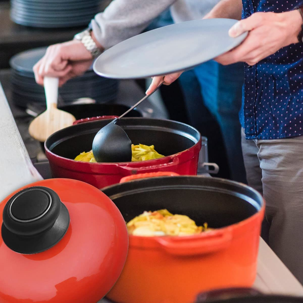 1 Pack Pot Lid Replacement Top Knob - Heat Resistant, Black