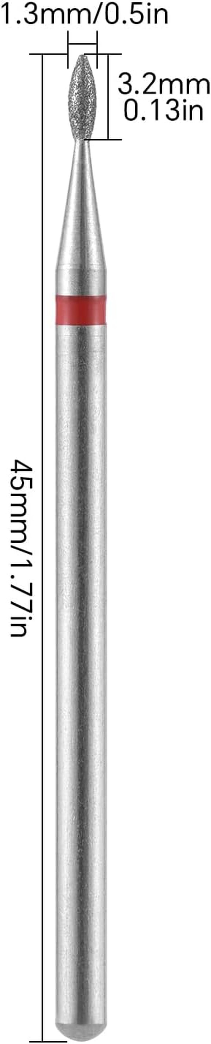 Siyuwuro 10Pcs Cuticle Nail Drill Bits Flame Shape 3/32'' Safety Carbide Nail Drill Bits Professional Manicure and Pedicure Drill Bits for Cuticle Dead Skin Nail Prep image number 5