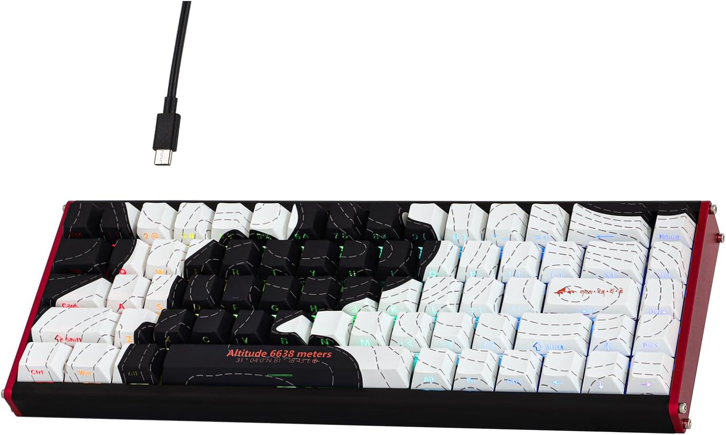 Mechlands AJAZZ ALUX68 HE Aluminum Rapid Trigger Gaming Keyboard with Magnetic Switch, Wired Hall Effect Keyboard with 8K Polling Rate, 0.125Ms Latency, RGB Backlight (White, ALUX68 Plus)