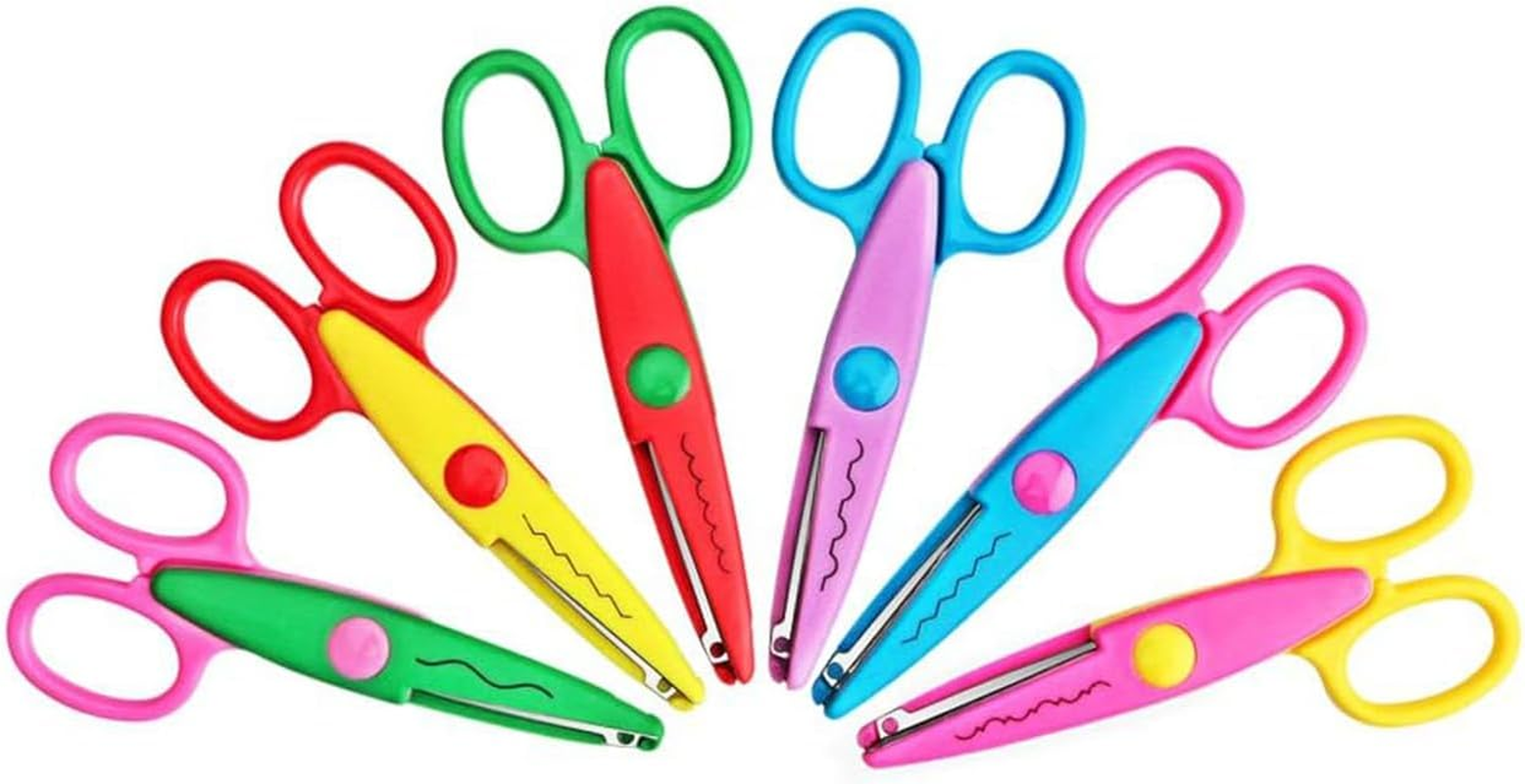 HENWUBEI Decorative Paper Edge Scissor Set &ndash;5'' Colorful Paper Edger Scissors Great Forteachers, Crafts, Scrapbooking, DIY Projects and Crafts, Set of 6 (5Inch) image number 2