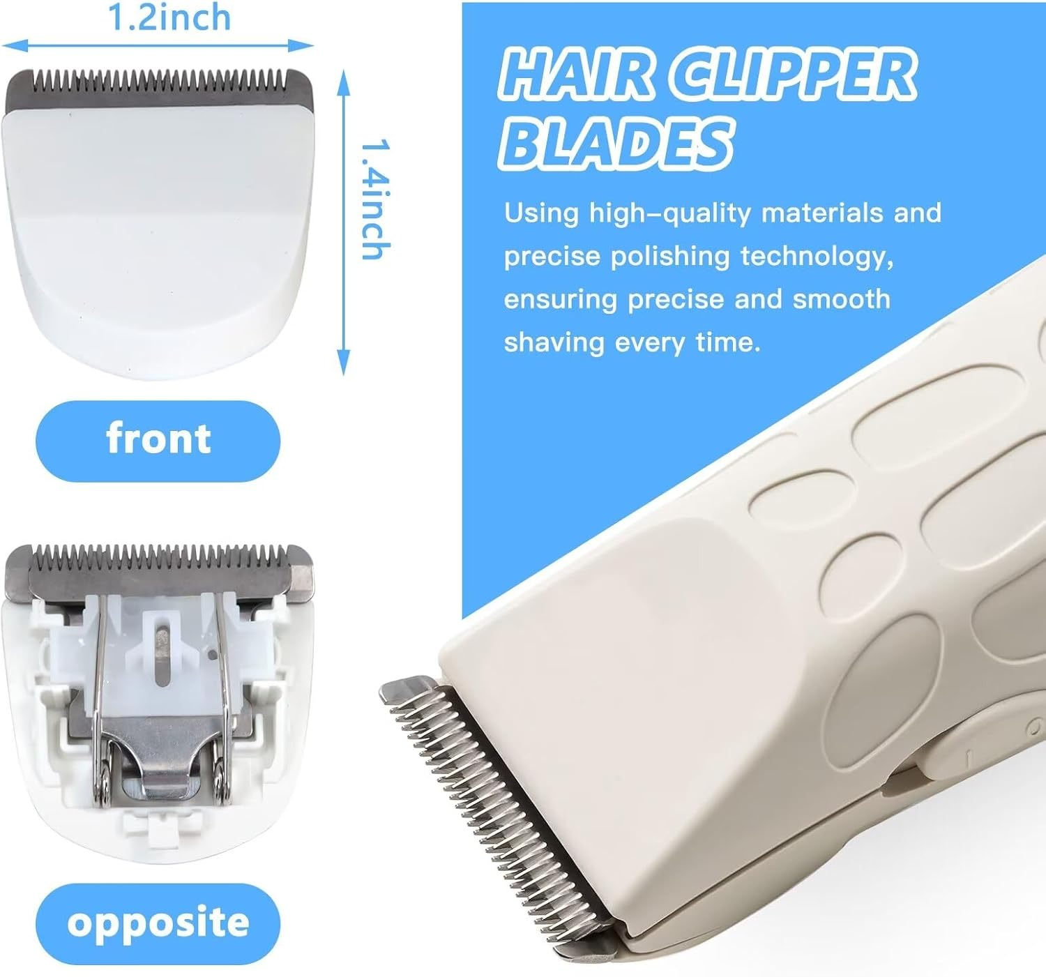 Artmavin Clipper Replacement Blade, Snap-On Replacement Blade for Wahl Peanut Hair Clipper 8685, 8655, 8663, 8685-1701, White,2-Pack image number 2