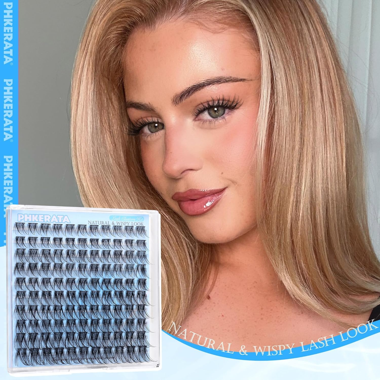 PHKERATA Natural Eyelash Clusters Wispy Clusters 110 Pieces Eyelash Extensions Cluster C Curl Individual Lashes 10-16Mm Mix Length Natural Look Lashes Clusters with Thin Band for Eyelashes Assorted image number 4