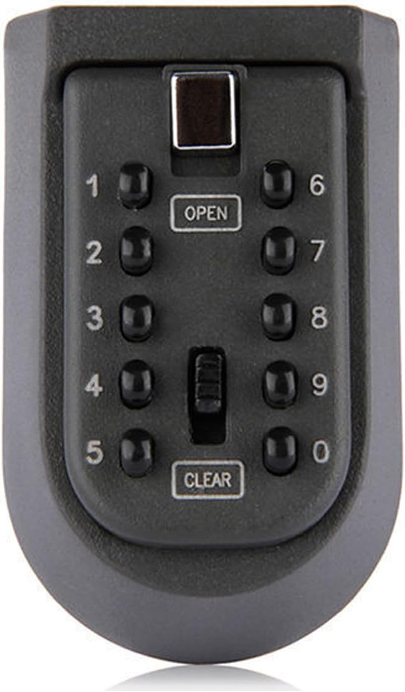 Leona Co Key Lock Box Wall Mount for Keys, Combination with Resettable Code Large Security Lockbox Indoor Outdoor Waterproof House Spare Keys Hide a Key (1 Pack, Model3)