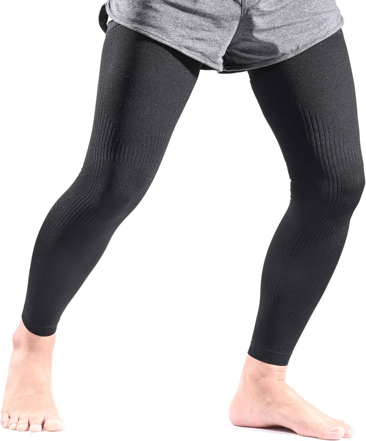 KEKING Full Leg Compression Sleeves, Unisex, Thigh High Compression Stocking 20-30Mmhg Graduated Support for Thigh Calf Knee image number 6