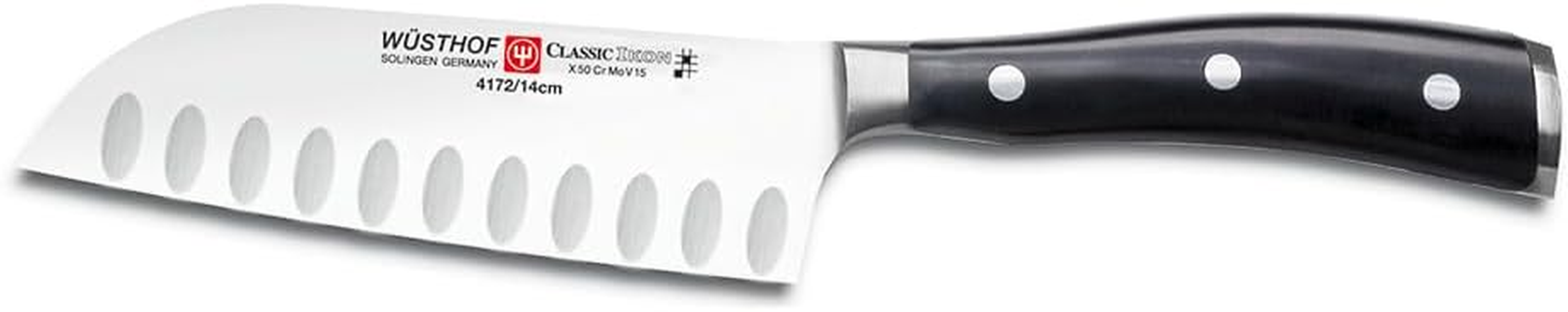 W&Uuml;STHOF Classic IKON 5" Hollow Edge Santoku Knife image number 1