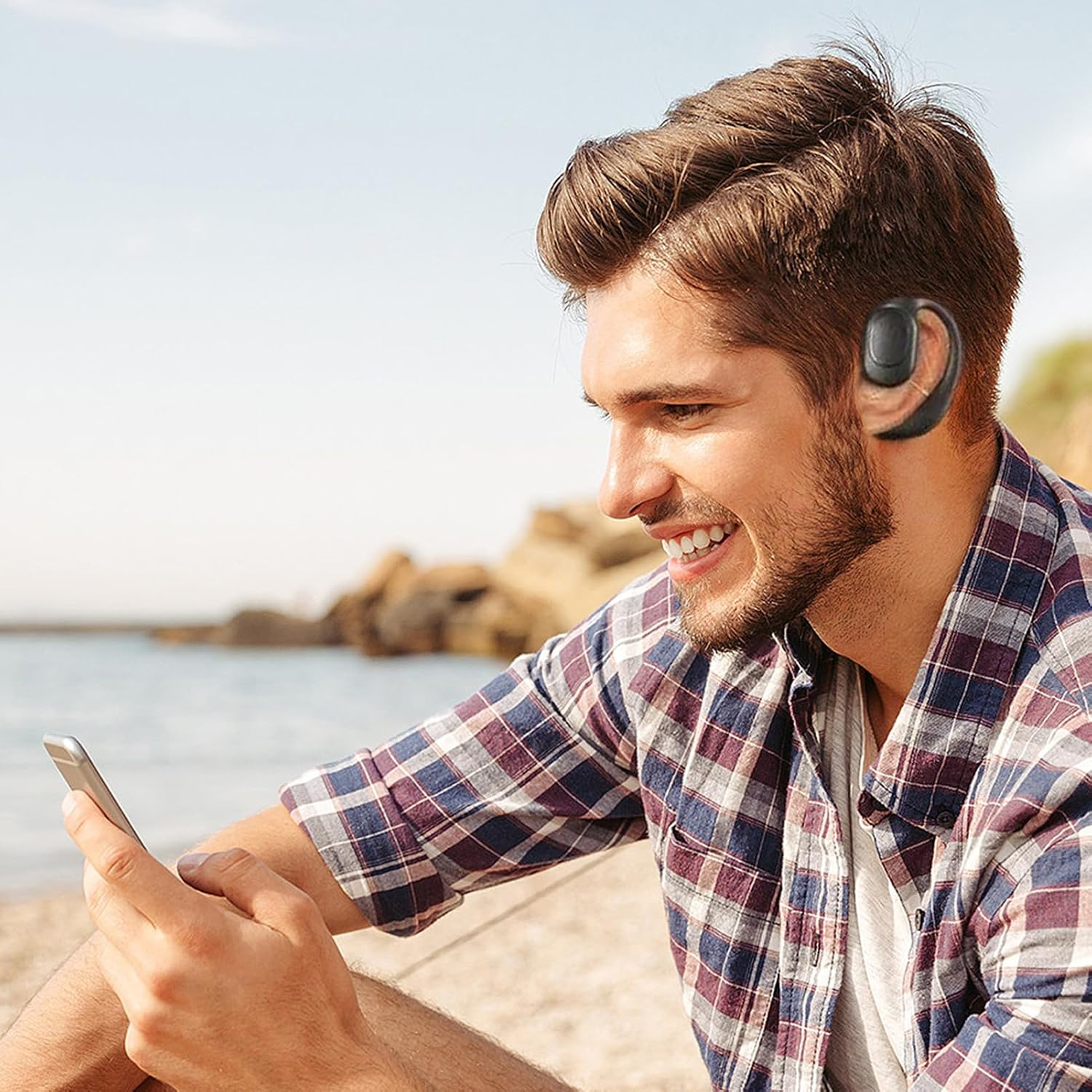 Open-Ear Wireless Earbuds &ndash; Secure Fit Earphones with Clear Audio for Sports | Headset for Running, Driving, Travel, Business Commute, Cycling, Fitness, Long-Wear Comfort image number 2