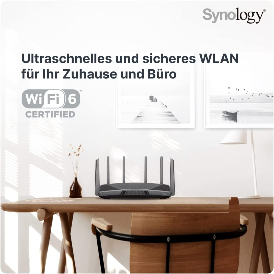 Synology Rt6600Ax Tri-Band Wi-Fi 6 Router - Quad-Core 1.8 Ghz, 1 GB DDR3, Synology SSL VPN image number 1