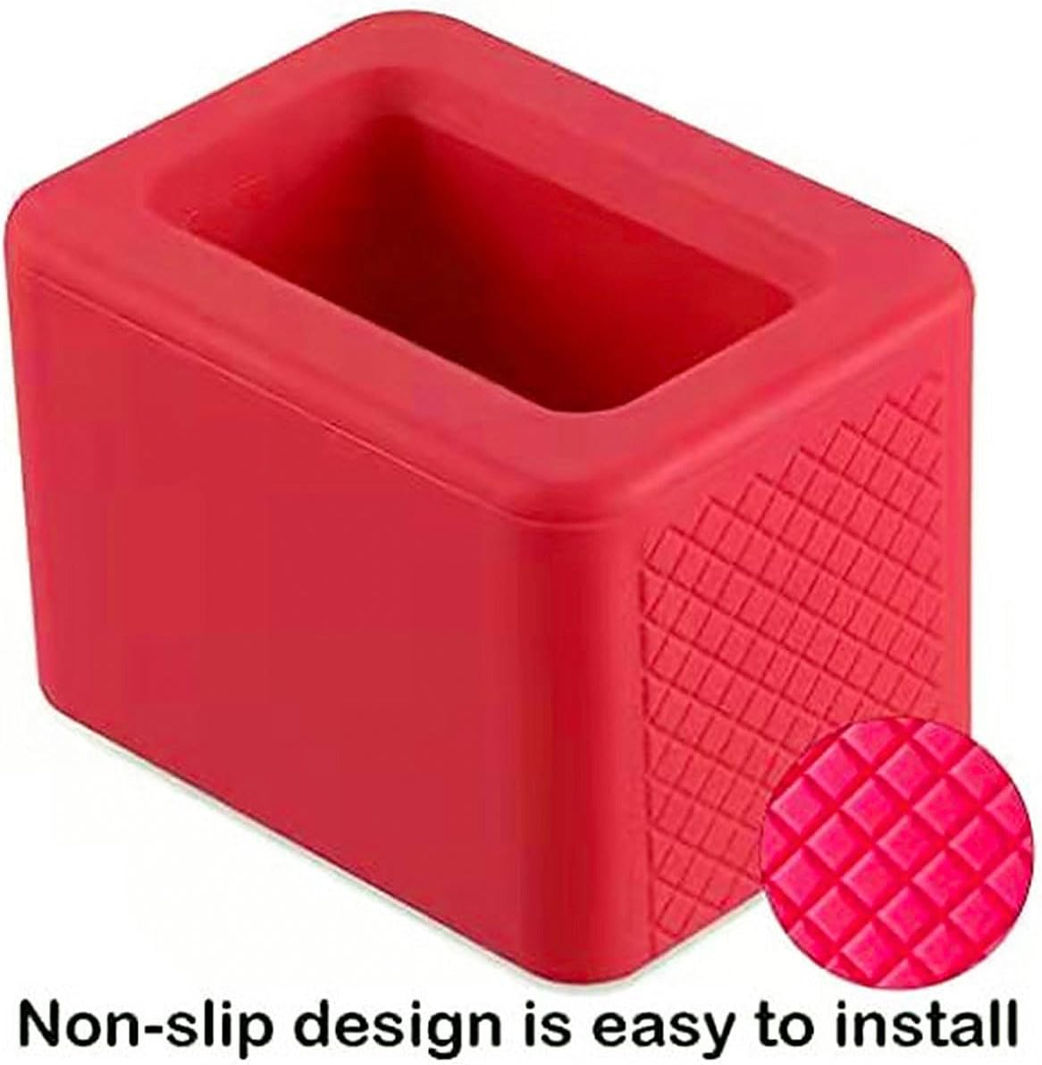 AIMALL 3 PCS Silicone Car Seat Belt Holder, Universal Slot Bracket Retainer for Enhanced Comfort and Safety, Red, 1.89X1.77 Inches image number 5