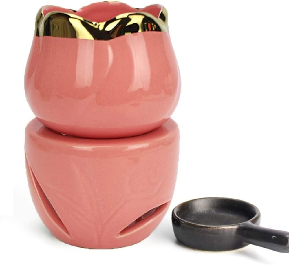 Sculpture Statue Antiques Collectables，Wax Melt Burners Essential Oil Burner, Aromatherapy Aroma Burner Ceramic Diffuser Wax Burner Home Bedroom Decor Christmas Housewarming Gift,C (Color : C) image number 4