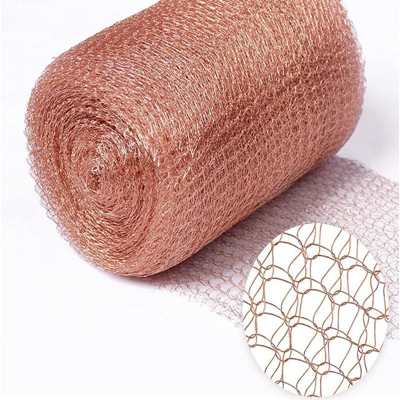 5" X 9.84Ft Stainless Steel Wire Mesh Roll - Double Layer Flexible Metal Mesh for Rodent Control, Hole Fill Fabric Gap Blocker, DIY & Garden Protection (Gold) image number 4