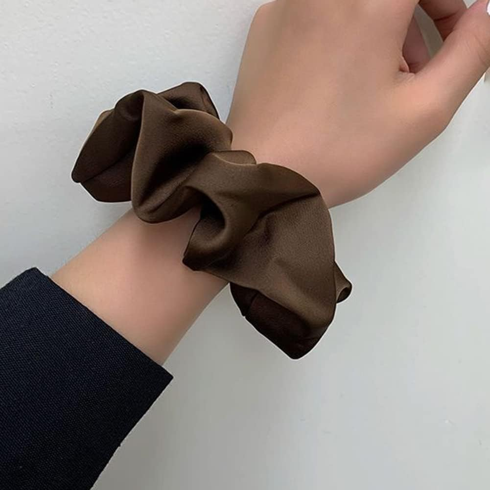 12 Pcs Satin Hair Scrunchies for Women for Girls - Satin Silk Hair Ties, Ties for Hair Sleep,Scrunchy Ponytail Holder Softer than Silk Scrunchies for Hair image number 3