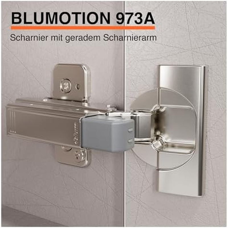 Blum Blumotion 973A (973A0500) &ndash; Snap on or Retrofit for Blum Clip Top and Clip Hinges with Straight Hinge Arm &ndash; Pack of 10 image number 1