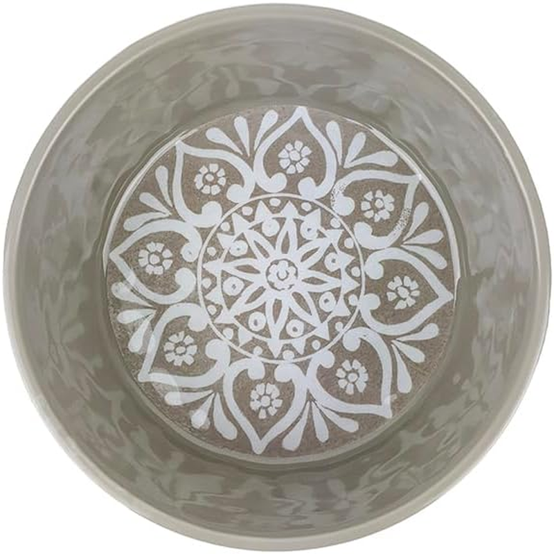 Barkley & Bella Dog Bowl Melamine Indi Medium, Brown - Dog Bowl, Gloss Finish, 100% Bpa-Free, Durable, Dishwasher-Safe, Non-Slip Base